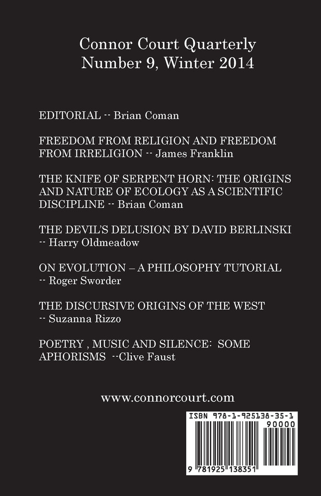 Connor Court Quarterly, Number 9, Winter 2014