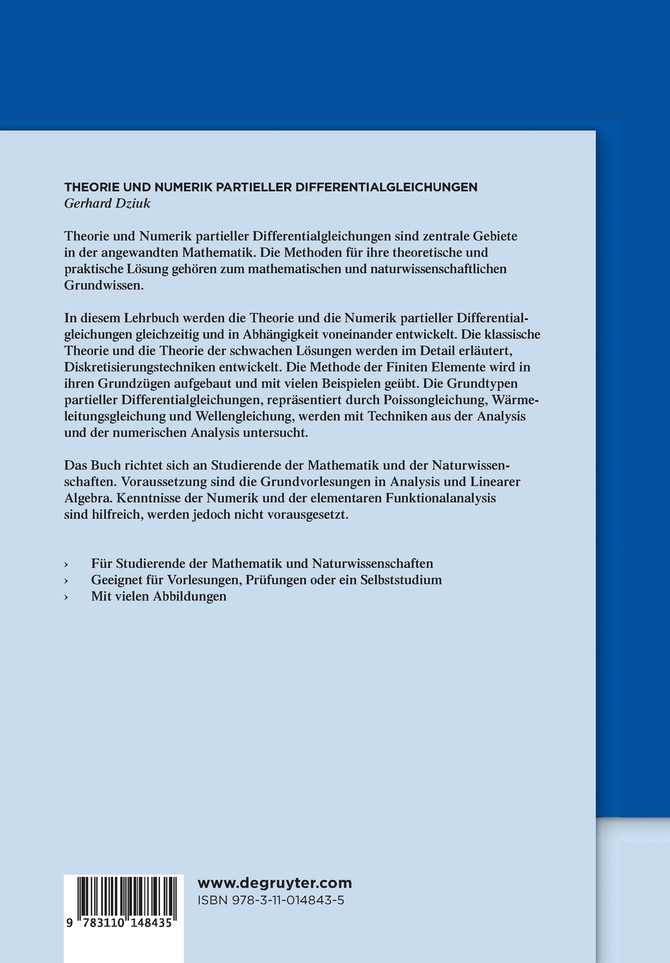 Theorie und Numerik partieller Differentialgleichungen