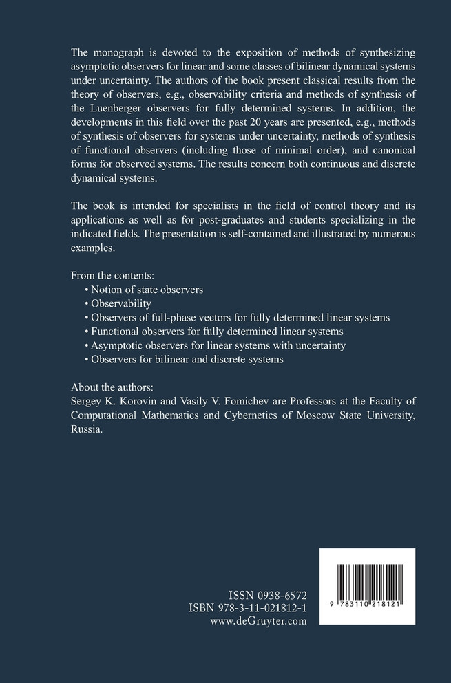 State Observers for Linear Systems with Uncertainty