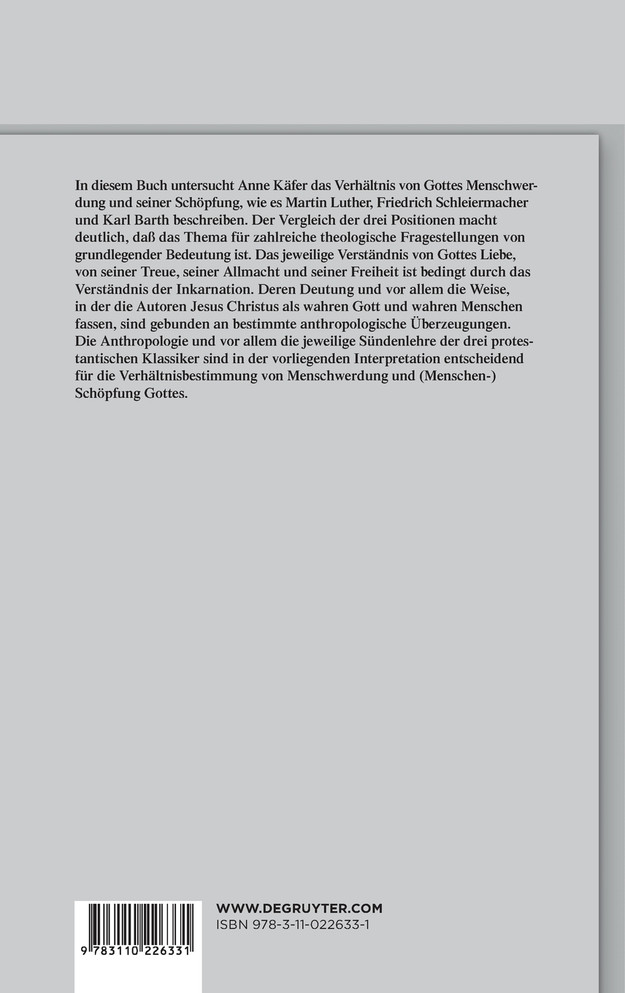 Inkarnation und Schöpfung