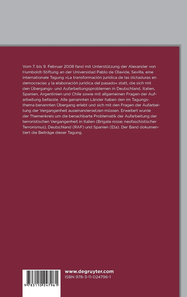 Transformation von Diktaturen in Demokratien und Aufarbeitung der Vergangenheit