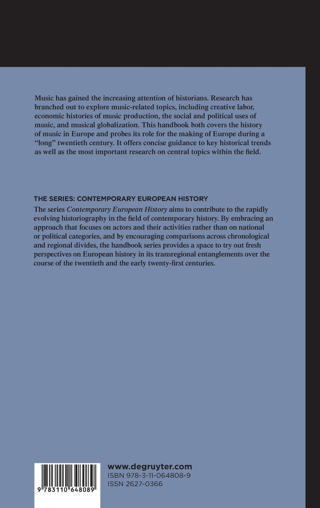 Musicking in Twentieth-Century Europe