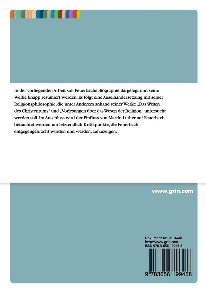 Die Religionskritik Ludwig Feuerbachs