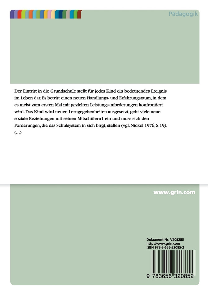 Belastung von Kindern im Grundschulalltag