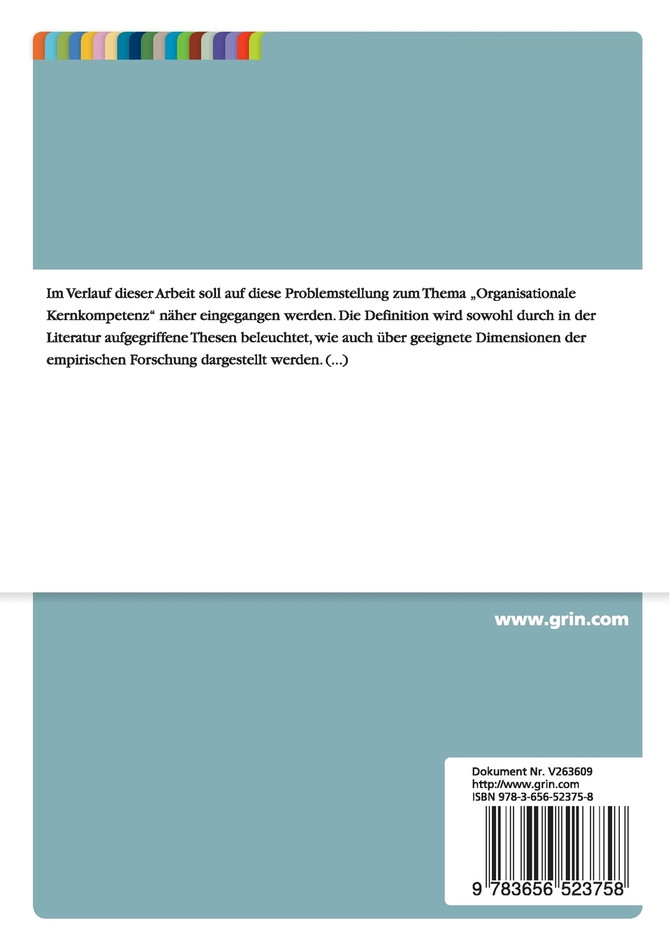 Empirische Sozialforschung. Dimensionale Analyse von Kernkompetenzen