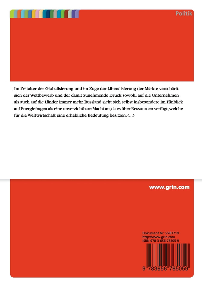 Chancen und Risiken des Ressourcenreichtums für die russische Wirtschaft