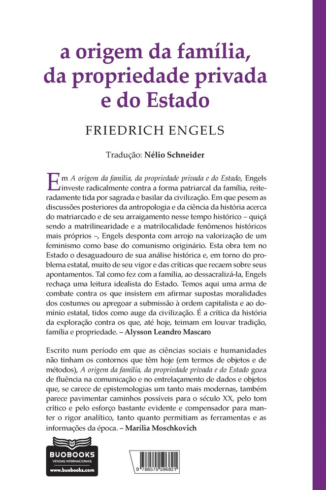 A origem da família, da propriedade privada e do Estado