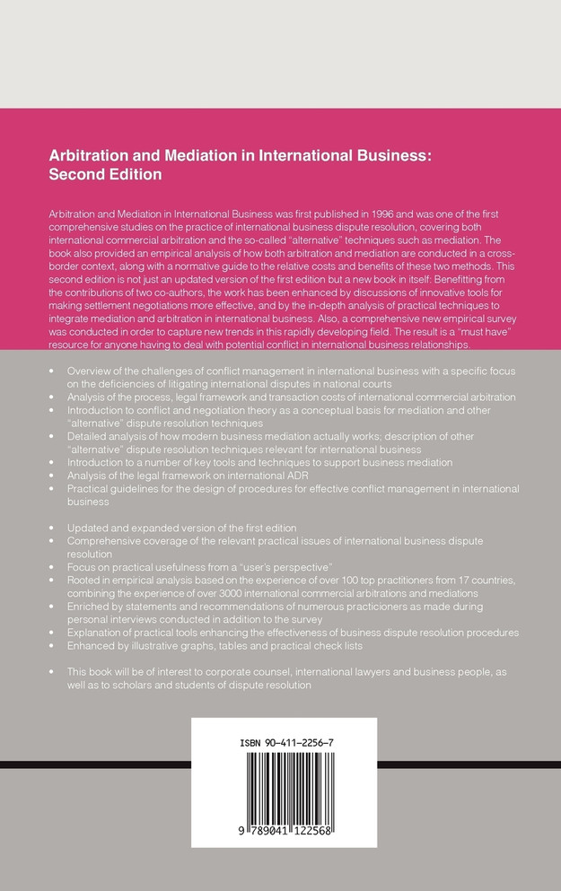 Arbitration and Mediation in International Business