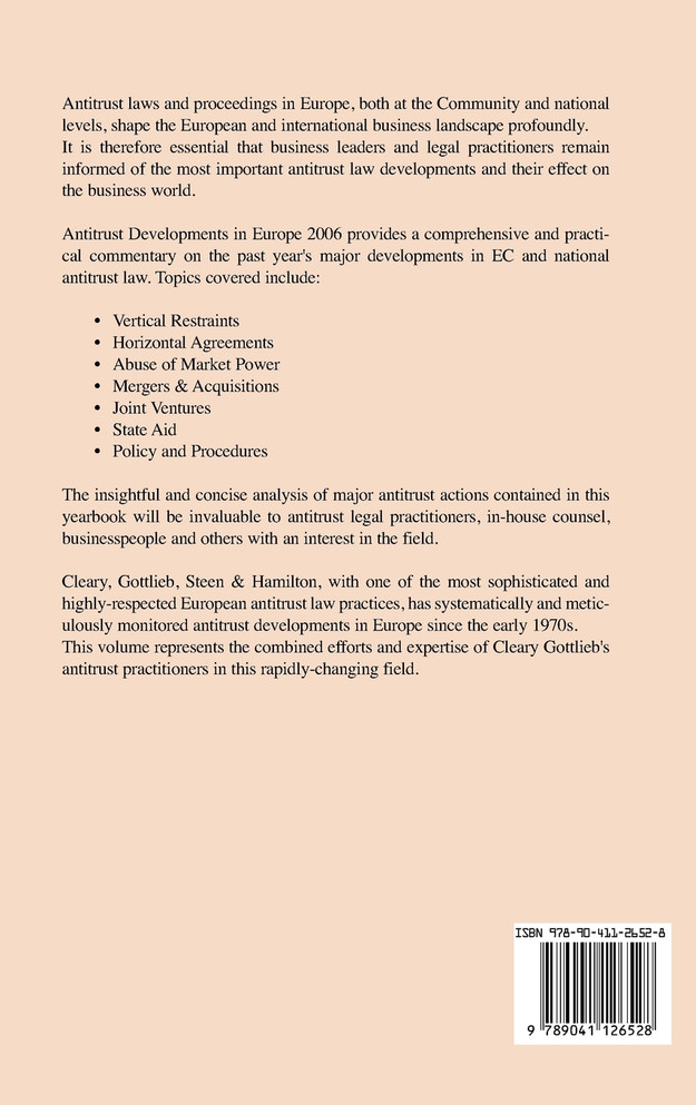 Antitrust Developments in Europe 2006