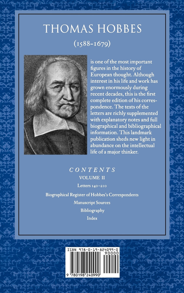 The Correspondence of Thomas Hobbes