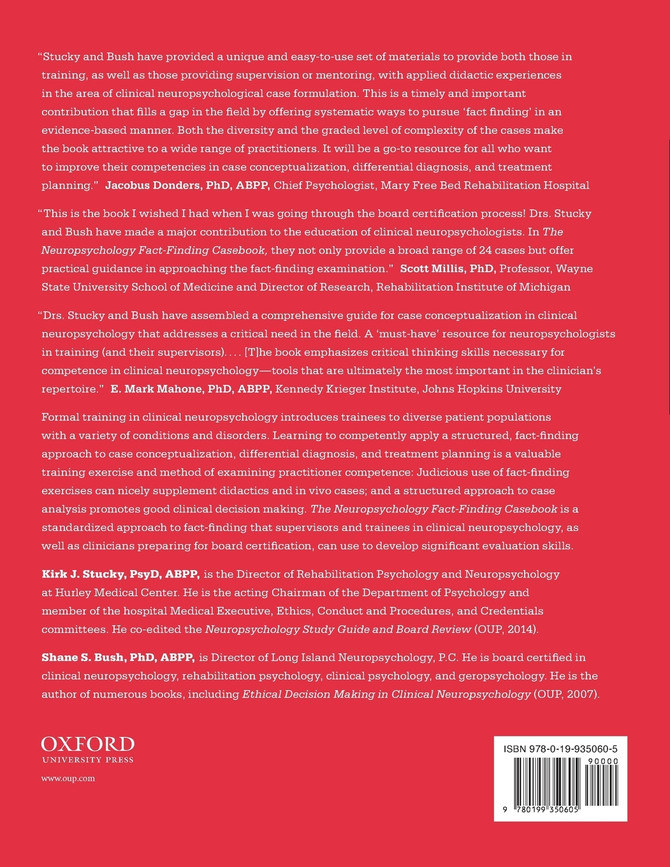 Neuropsychology Fact-Finding Casebook