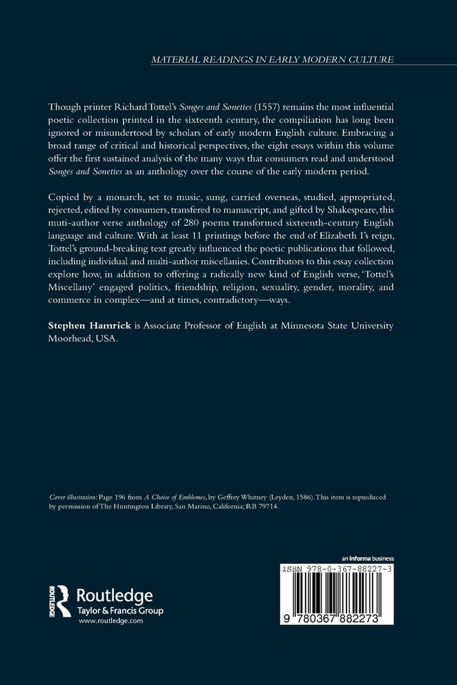 Tottel's Songes and Sonettes in Context