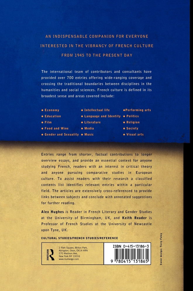 Encyclopedia of Contemporary French Culture