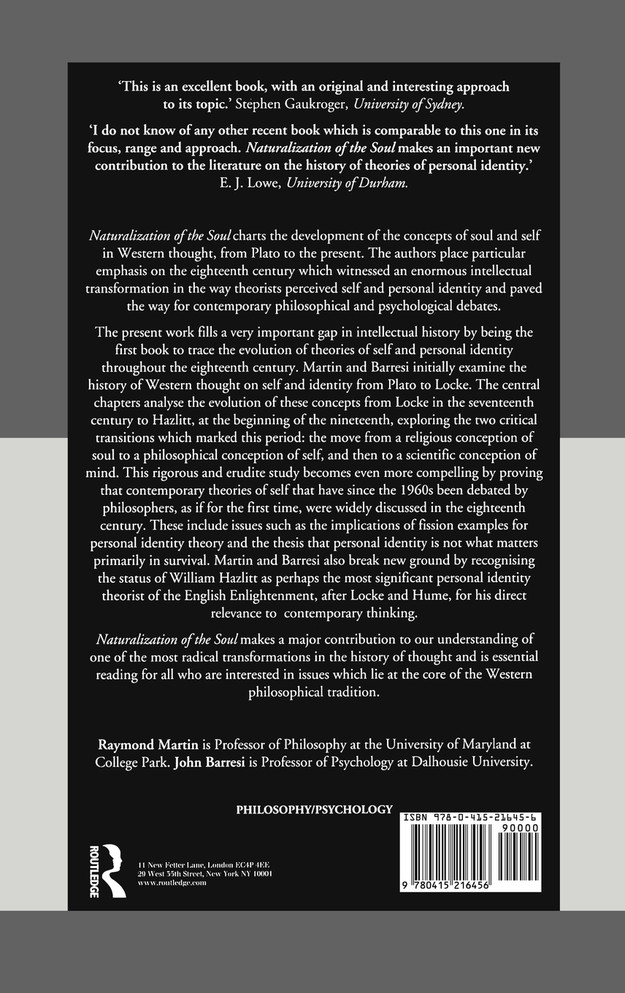Naturalization of the Soul