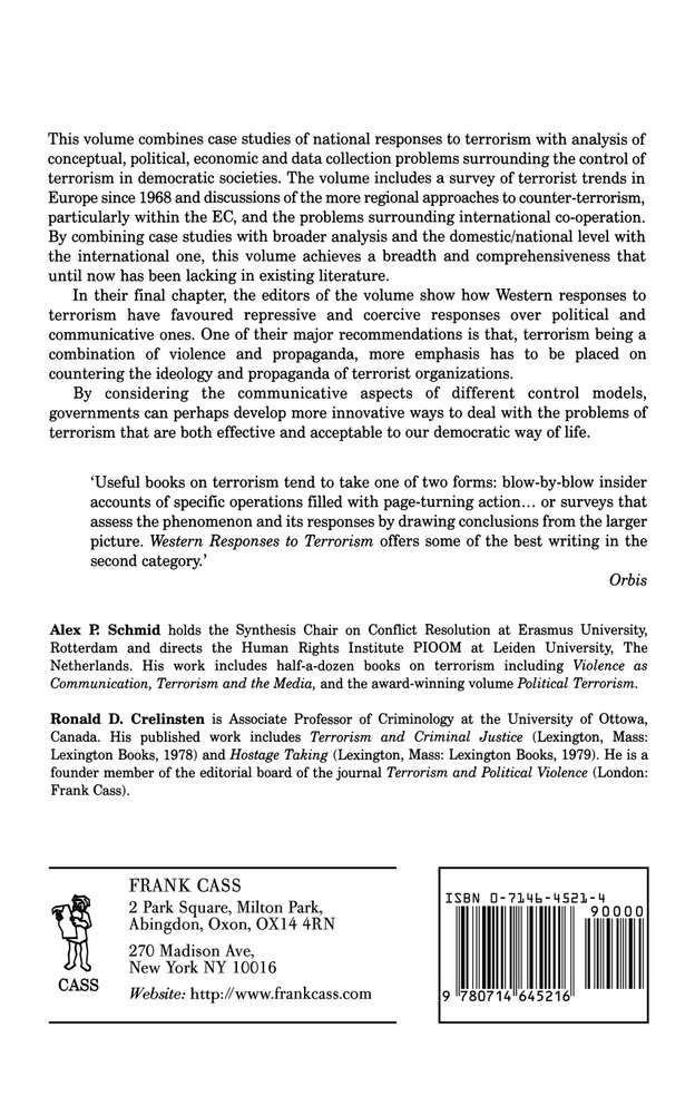 Western Responses to Terrorism