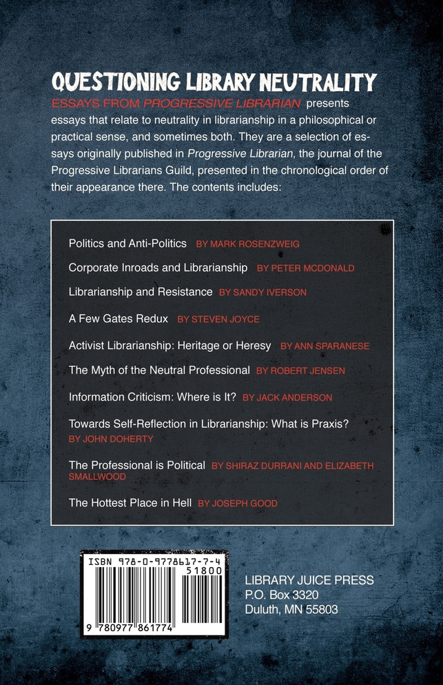 Questioning Library Neutrality