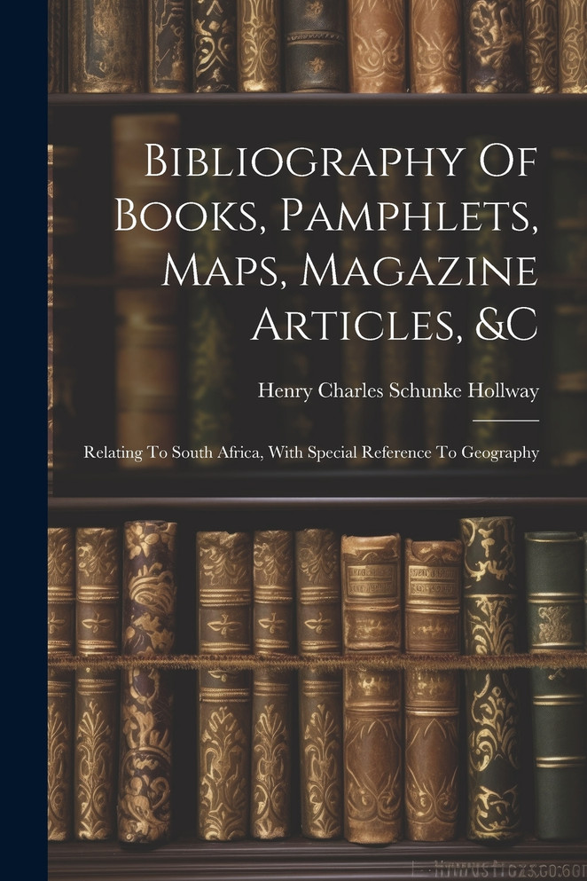 Bibliography Of Books, Pamphlets, Maps, Magazine Articles, &c