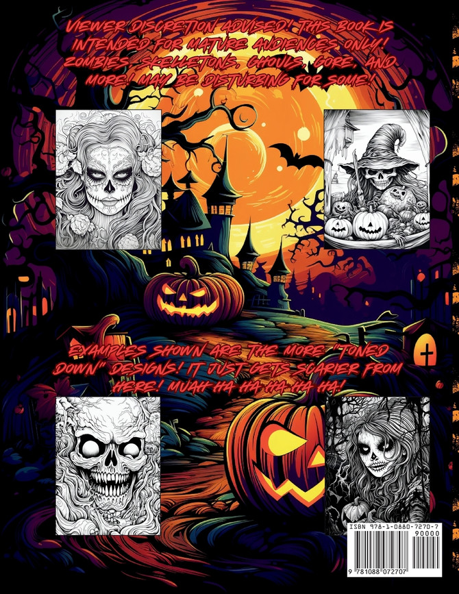 Halloween Horrors and Frights! Part 5 Advanced Adult Coloring Book