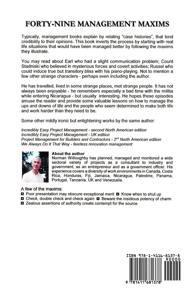 FORTY-NINE MANAGEMENT MAXIMS