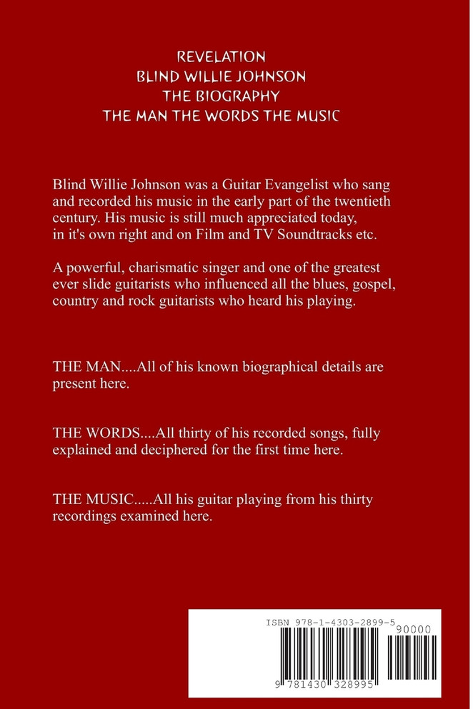 Revelation Blind Willie Johnson The Biography.