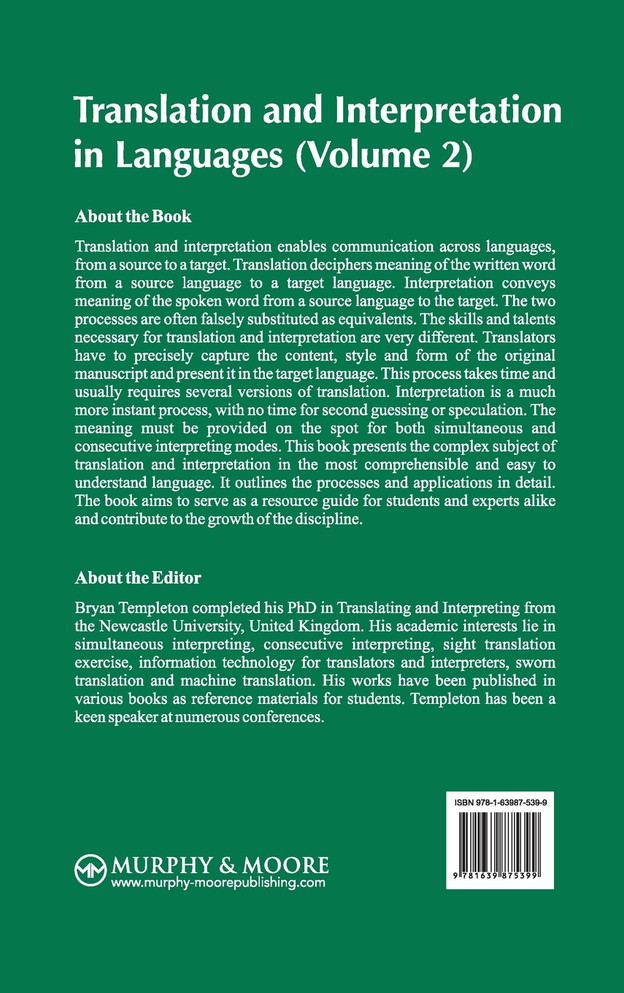 Translation and Interpretation in Languages (Volume 2)