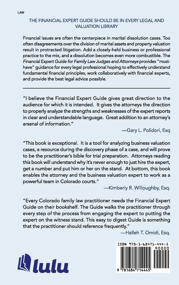Financial Expert Guide for Family Law Judges and Attorneys