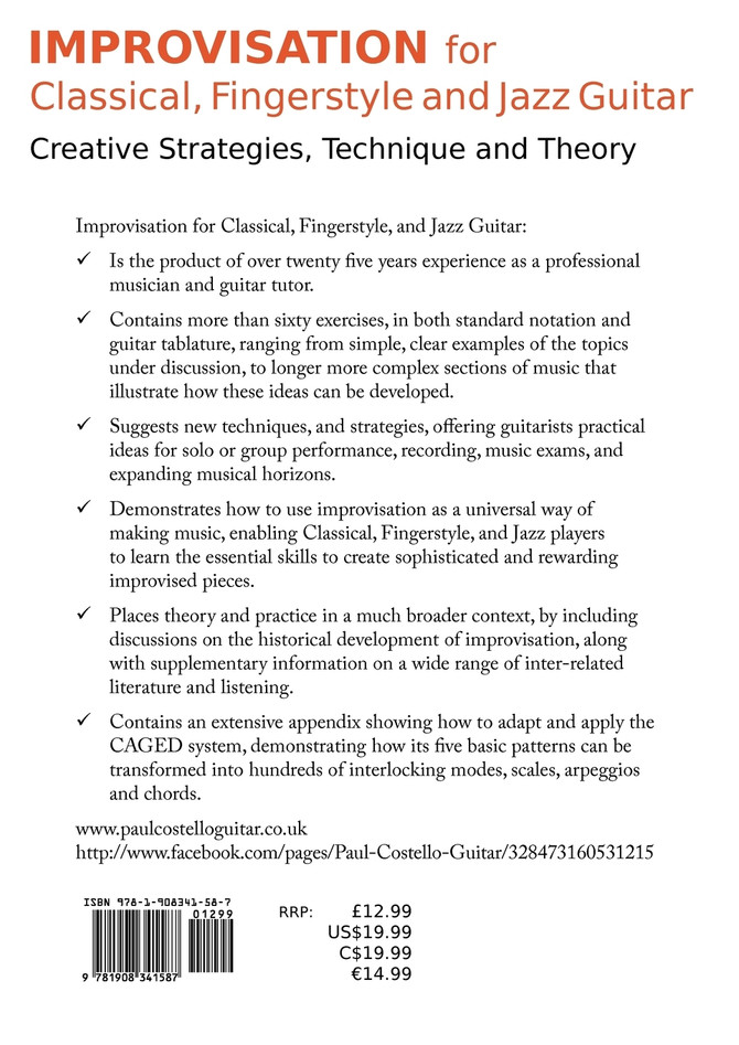 Improvisation for Classical, Fingerstyle and Jazz Guitar