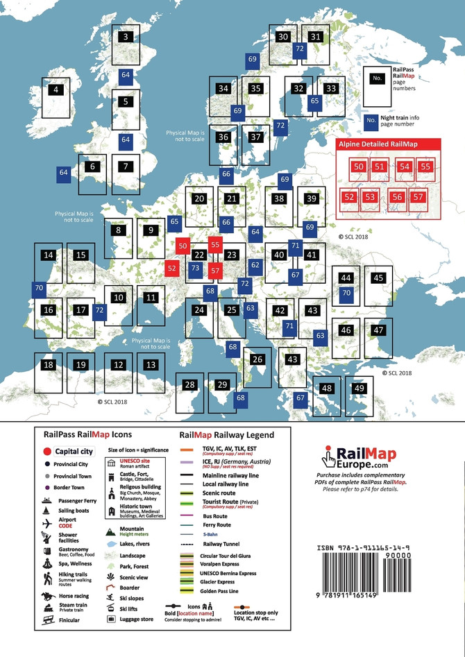 Night Trains of Europe 2018 - RailPass RailMap