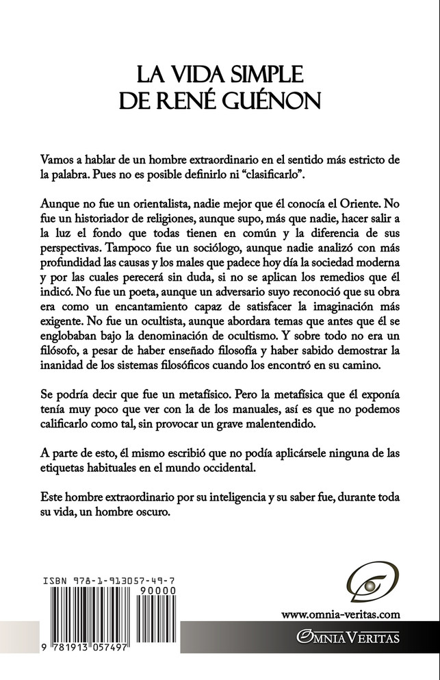 La vida simple de René Guénon