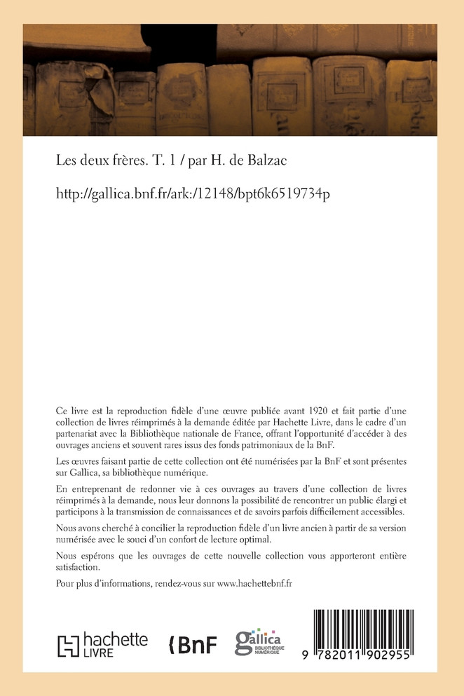 Les deux frères Tome 1