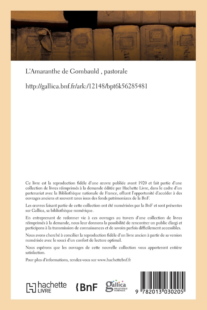 L'Amaranthe de Gombauld , pastorale