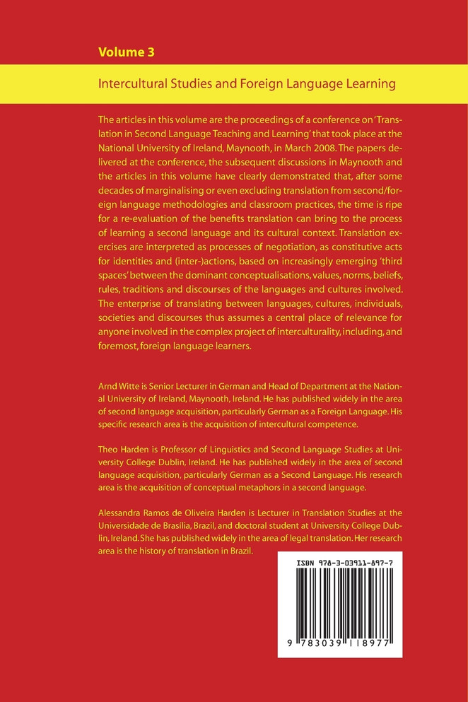 Translation in Second Language Learning and Teaching