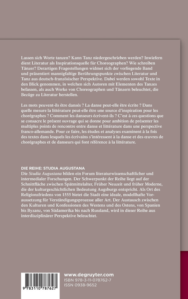 Écrire la danse, danser l'écrit