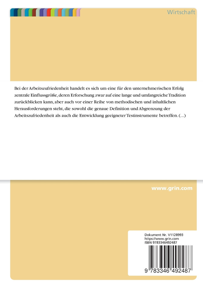 Arbeitszufriedenheit in der Arbeits- und Organisationspsychologie