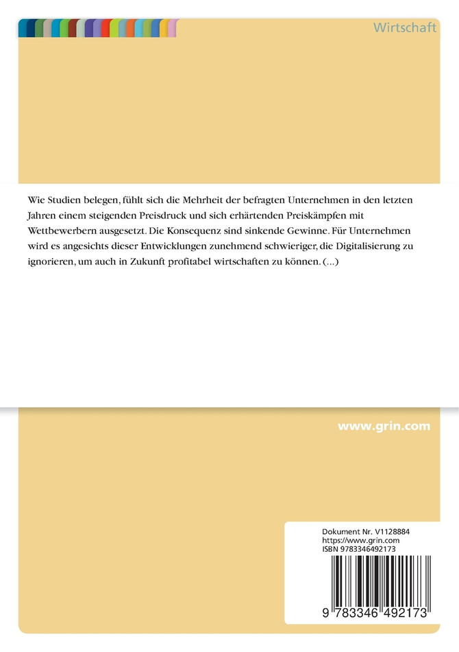 Einfluss der Digitalisierung auf das Preismanagement. Möglichkeiten und Grenzen