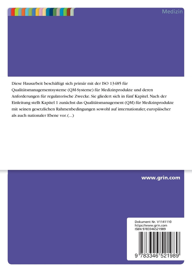 Qualitätsmanagementsysteme für Medizinprodukte. Die Anforderungen der ISO_13485