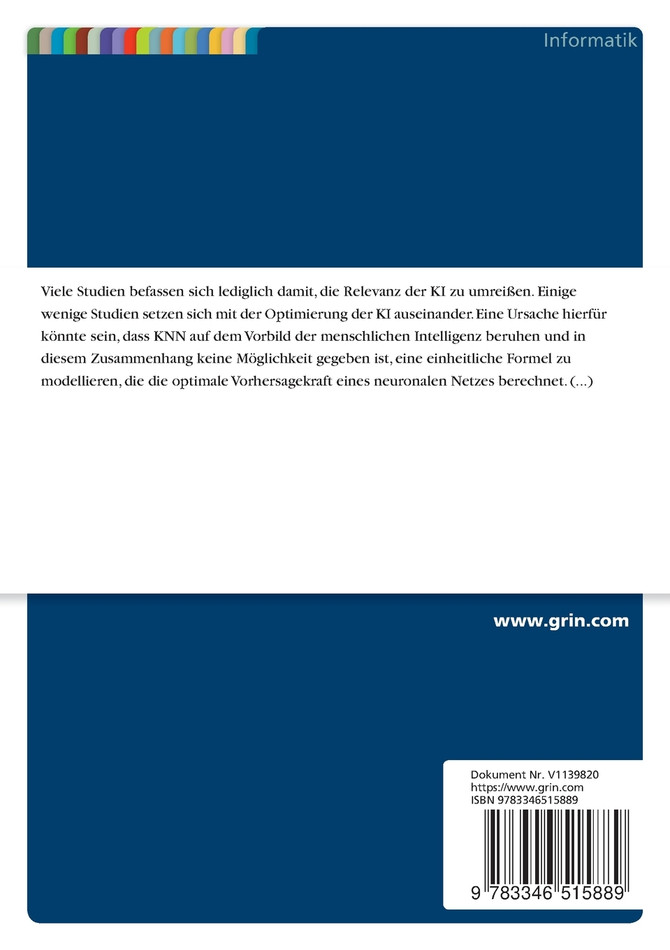 Neuronale Netze zur Bilderkennung. Zusammenhang zwischen Lernrate und Vorhersagekraft