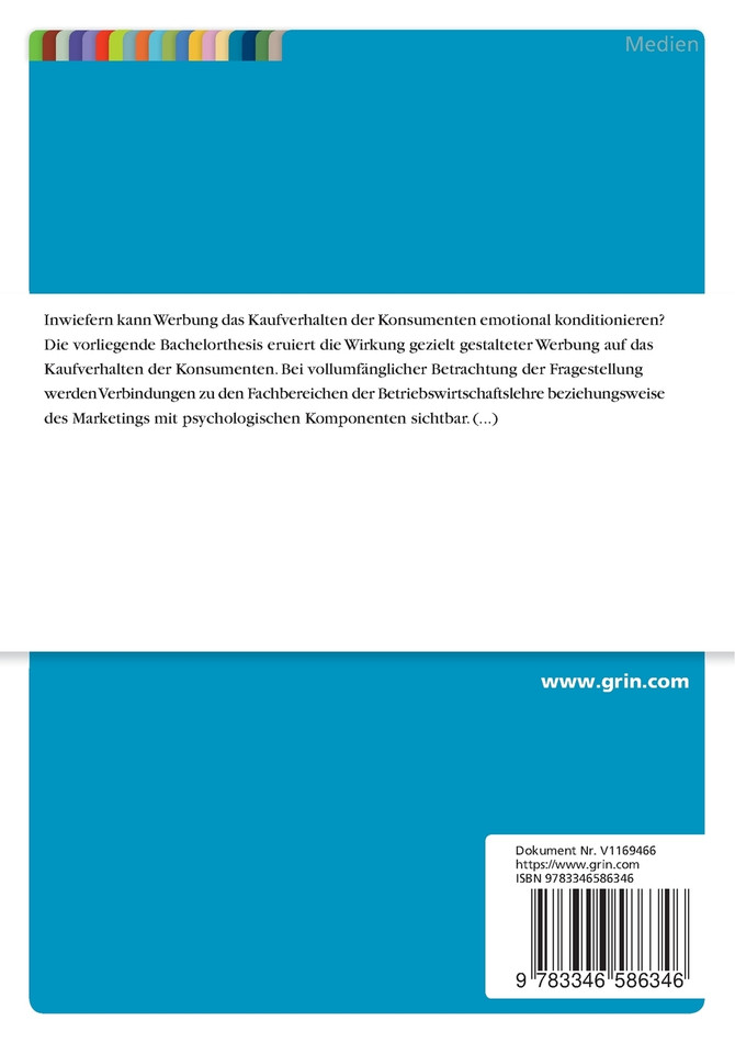 Der Einfluss von emotionaler Konditionierung in der Werbung auf das  Konsumentenverhalten