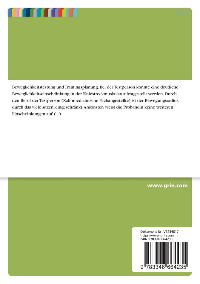 Beweglichkeitstestung und Trainingsplanung