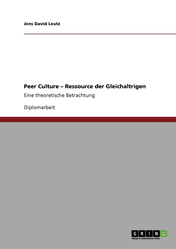 Peer Culture - Ressource der Gleichaltrigen