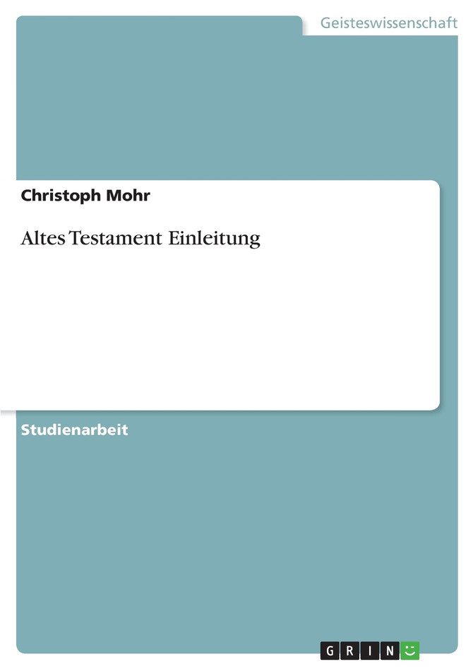 Altes Testament Einleitung