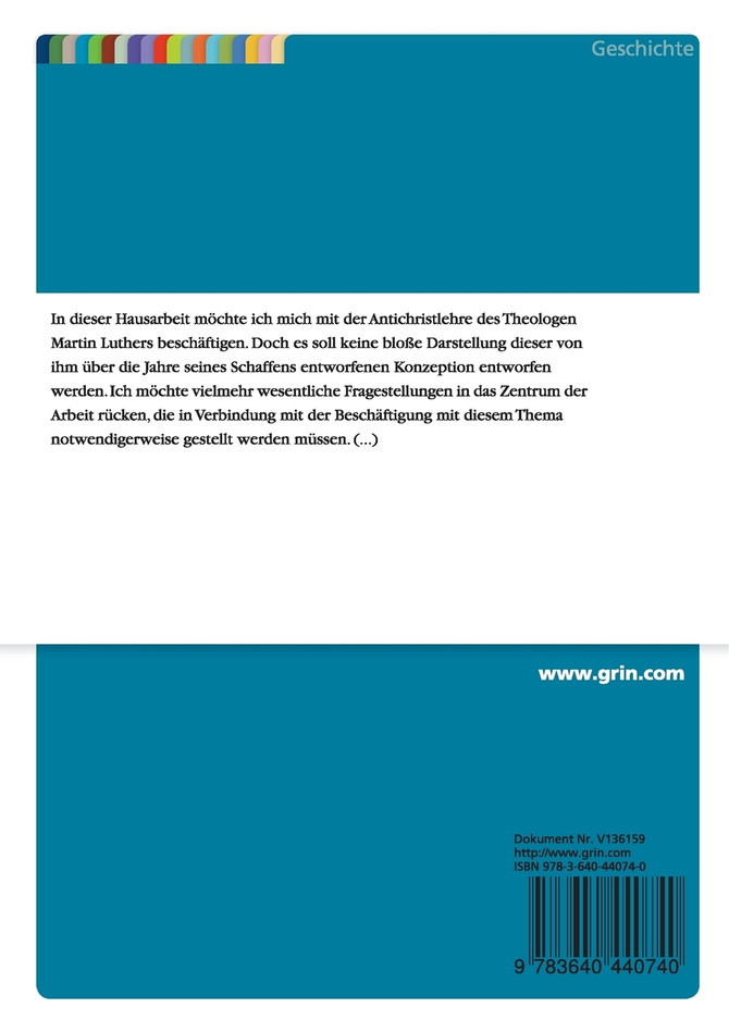 Die Antichristlehre Martin Luthers
