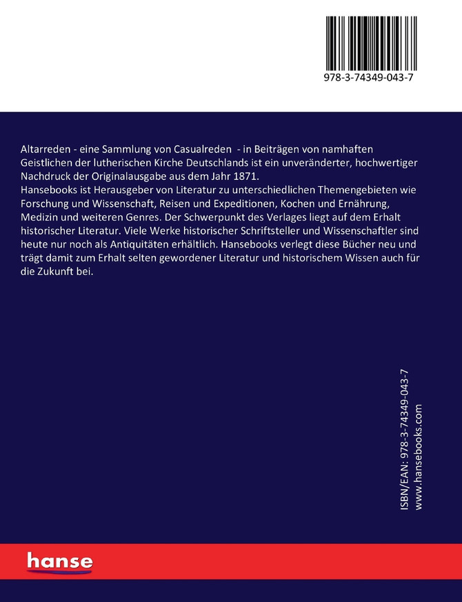 Altarreden - eine Sammlung von Casualreden