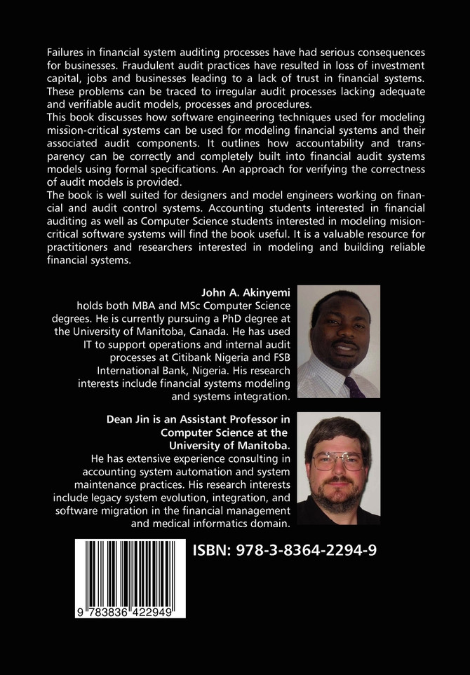 Financial Audit Systems Modeling- A Formal Specifications Approach
