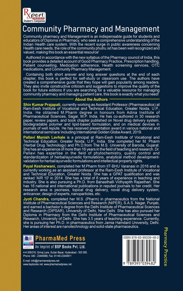 Community Pharmacy and Management