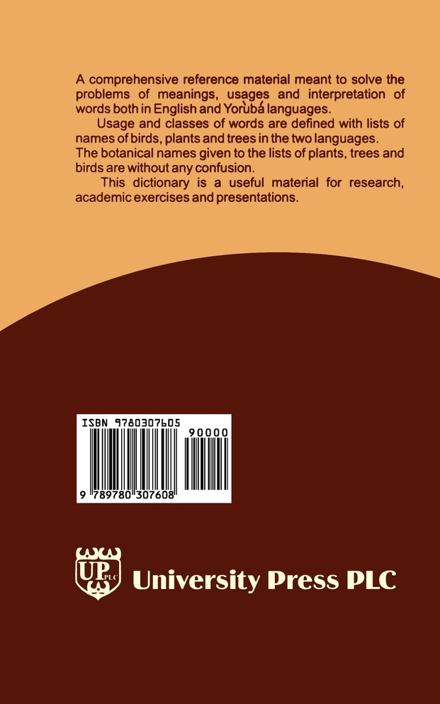 A Dictionary of the Yoruba Language