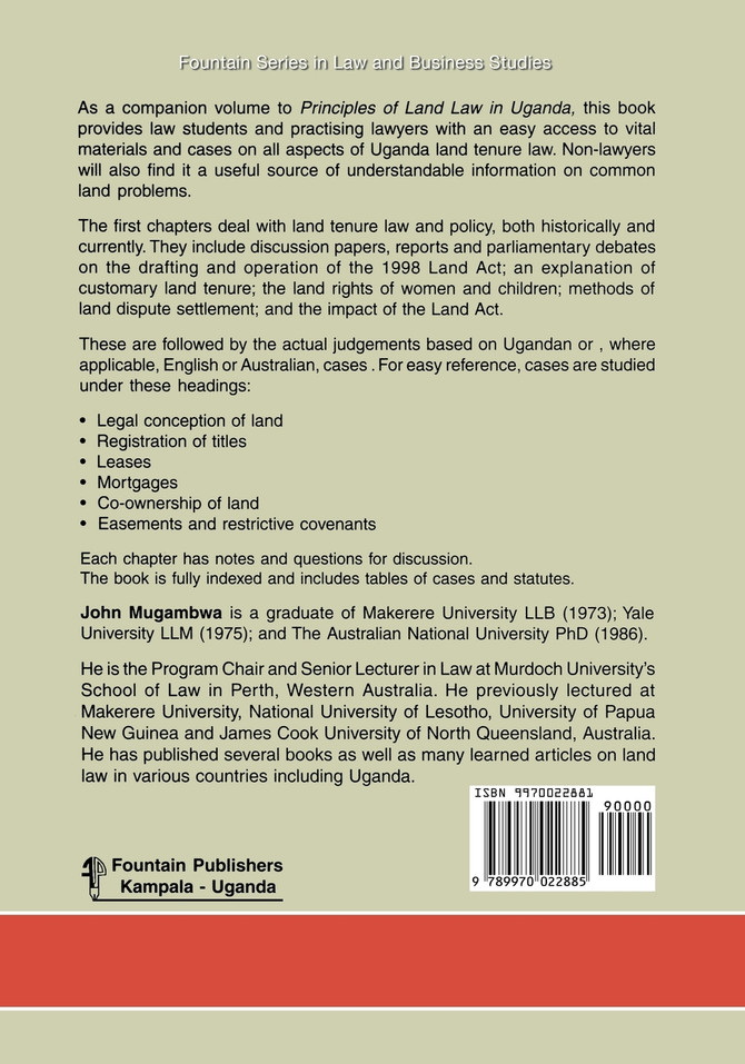 Source Book of Uganda's Land Law