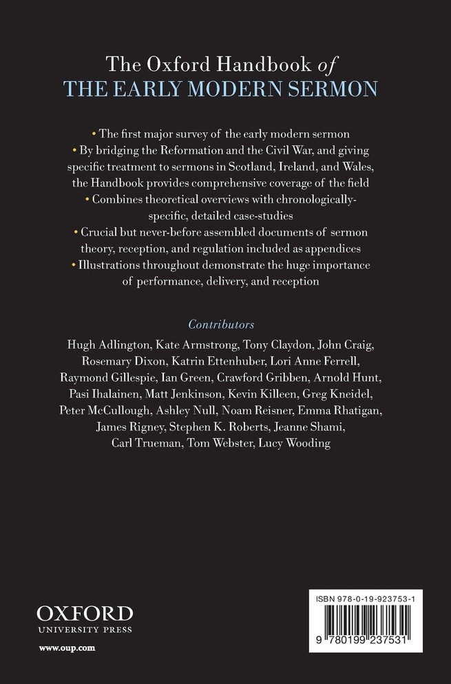 The Oxford Handbook of the Early Modern Sermon