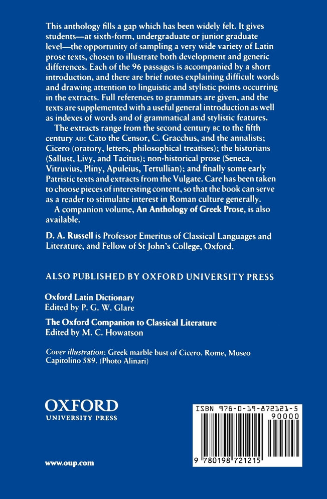 An Anthology of Latin Prose