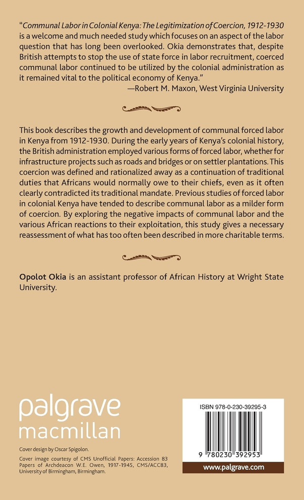 Communal Labor in Colonial Kenya